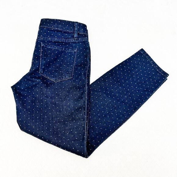 Club Monaco Printed Patterned Dark Wash Denim Jean Pants Size 4 - Picture 8 of 8